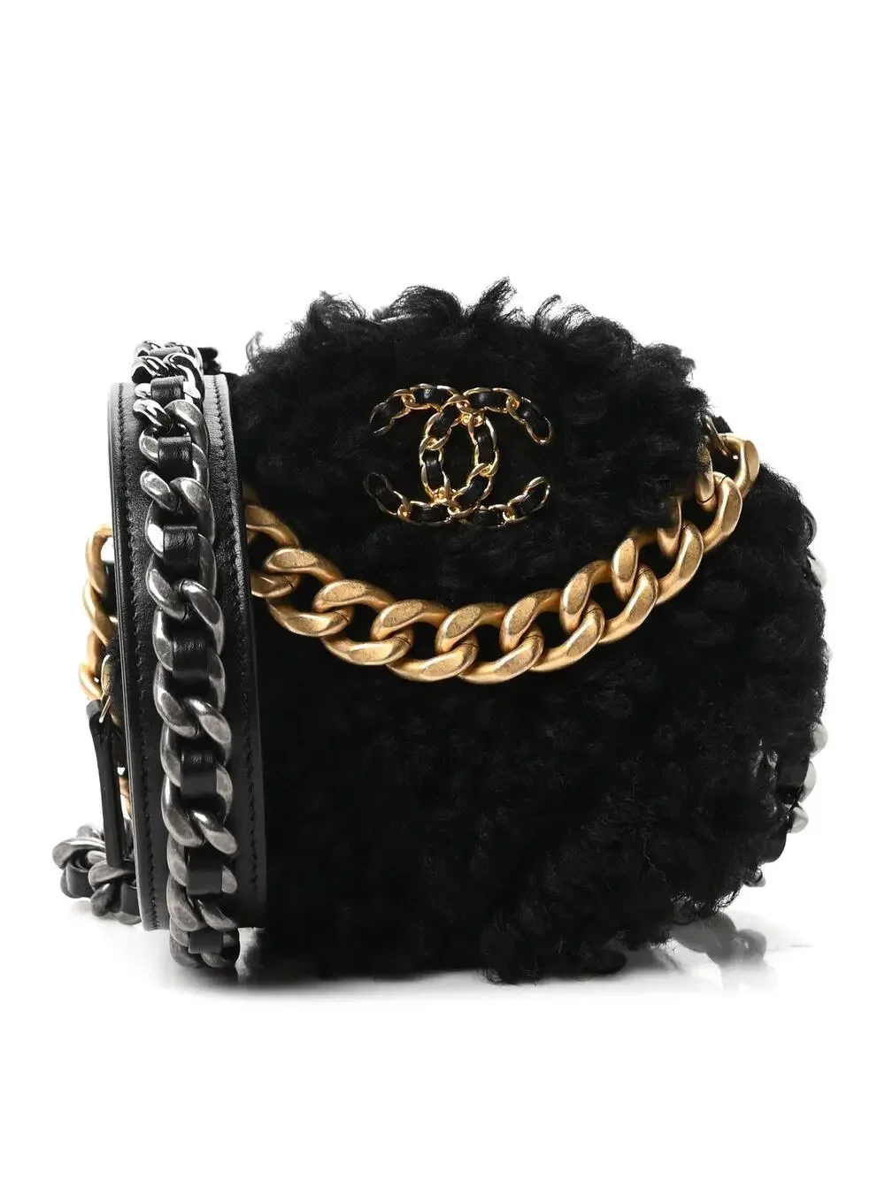 Shearling Sheepskin Chanel 19 Round #301547C17B